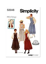 SIMPLICITY 3048 MISSES 1980'S VINTAGE PINAFORES Sewing Pattern Size 6-14 & 14-22