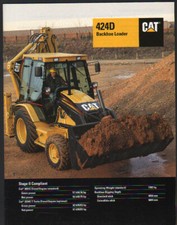 Caterpillar "424D" Tractor Backhoe Loader Brochure Leaflet