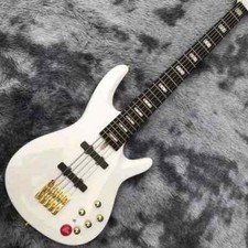 Custom 5 Strings Electric Bass Guitar in White Professional High quality  Top