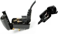 European EU Schuko to UK 3 Pin Converter Plug 13A, Black Grounded