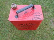 Vintage Shell MEX   BP  ltd  RARE 2 Gallon Petrol Can with brass cap dated 6/38