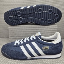 Adidas Dragon 2013 Trainers UK 10 Men's Navy Blue White Retro Suede Sneakers