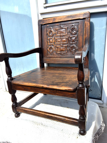Antique oak low wainscot - oak,
