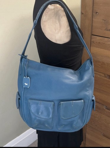 Radley blue leather shoulder - blue,
