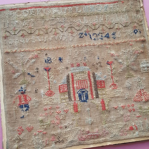 Sampler antique hand - antique,