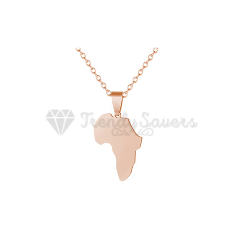 Silver rose gold plated africa - gold,