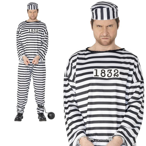 Adult mens convict costume - mens,