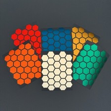 Reflective Hexagon Safety Stickers - Bike Helmet Motorbike Bicycle Cycling