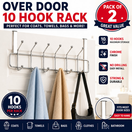 Hooks chrome over - chrome, door