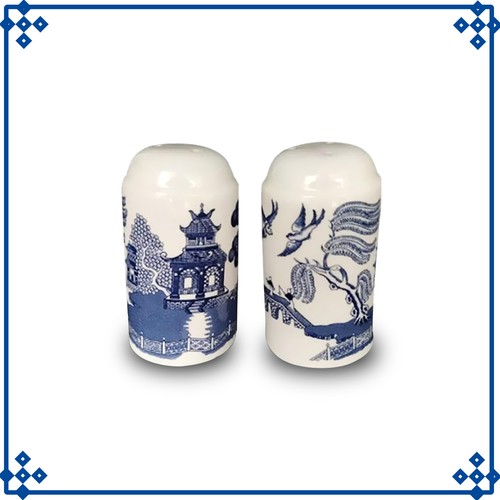 Blue willow salt pepper - willow,
