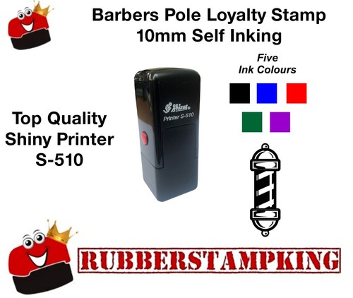 Barbers pole loyalty card - barbers,
