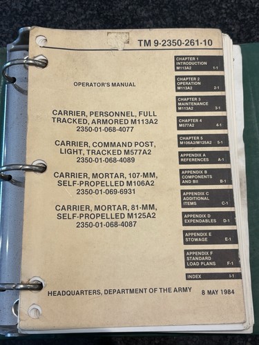 M113 apc drivers handbook - m113,