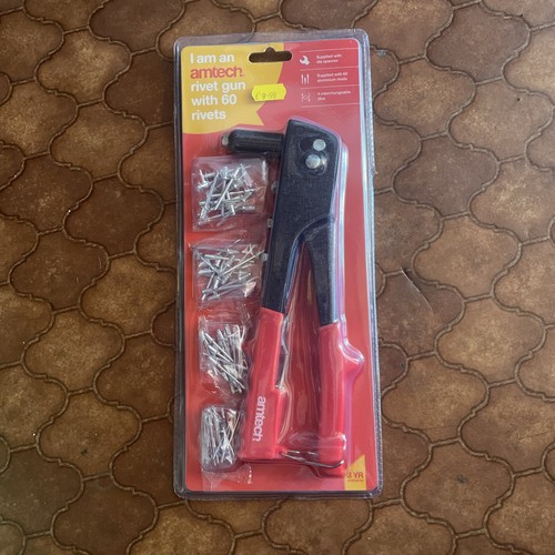 Amtech rivet gun with - rivet, 60