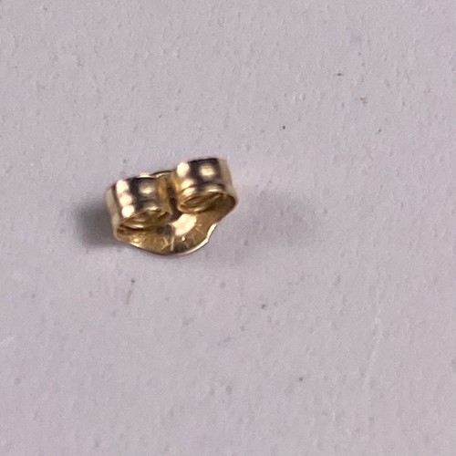 14k solid yellow gold earring - solid,