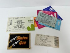 Vintage Status Quo Sew on Patch & Concert Tickets
