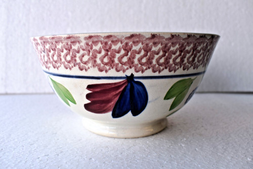 Antique french faience floral - antique,