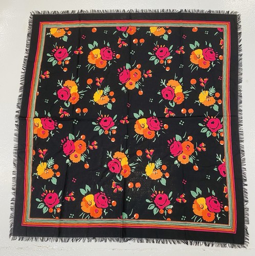 Vintage 1982 wool shawl scarf - vintage,