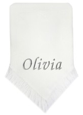 Baby Girl Boy Personalised Shawl Blanket Embroidered Name