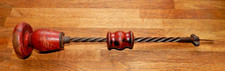 VINTAGE WOODEN ARCHIMEDES SCREW HAND DRILL