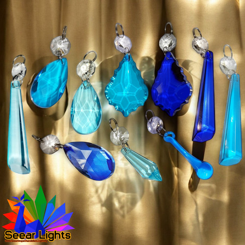 Blue teal christmas tree - blue,