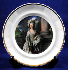 8" Collectable Mrs GRAHAM Von THOMAS Image Porcelain Plate w/ Gold Plated Border