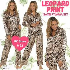 Womens Ladies Animal Satin