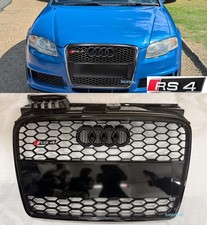 Grille For 2005 06 07 2008 Audi A4 B7 Grill Front RS4 Style Mesh Grille w/Badge