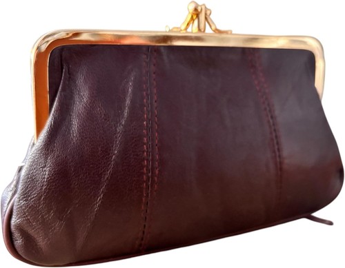 Soft leather clip top - top, purse