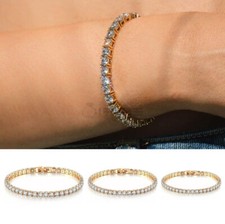 Gold Tennis Chain 4MM Round