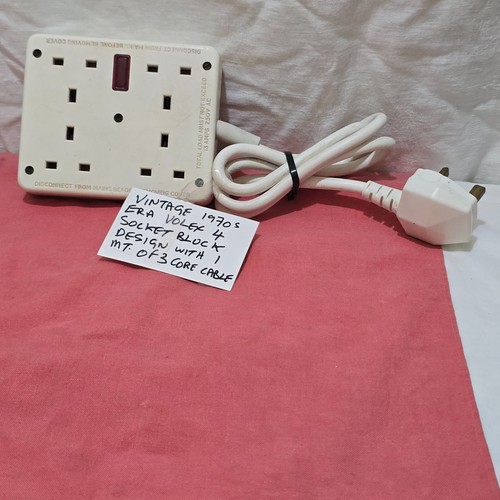 Volex block rubber 4 socket - volex,