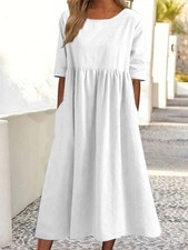 Womens Short Sleeve Pleated