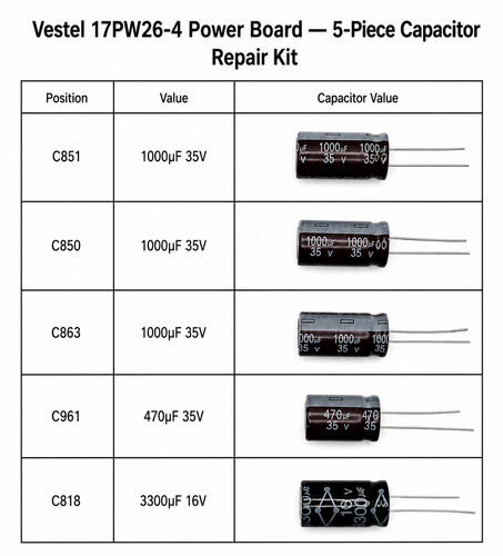 Vestel 17pw26 power board - tv,