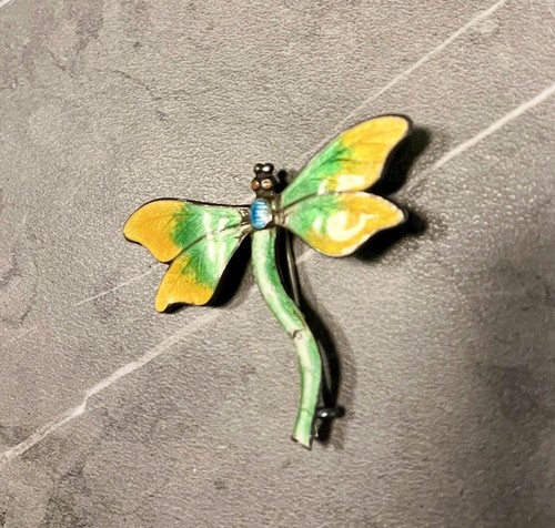 Vintage sterling silver enamel - vintage,