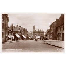 NEWTOWN High Street, Montgomeryshire RP Postcard Unused