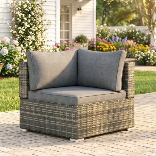 Grey 75x75cm outdoor - grey, rattan