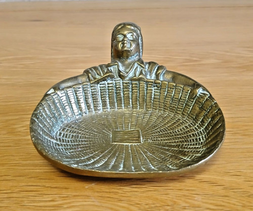 Vintage brass trinket dish - vintage,
