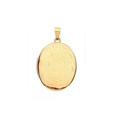 Yellow gold oval - oval, locket