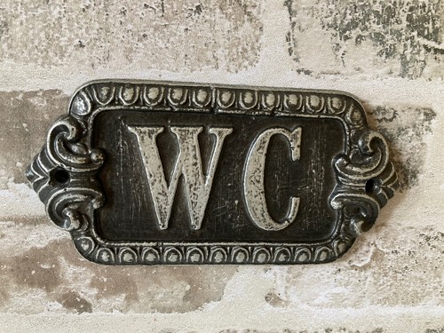 Toilet sign cloakroom - sign,