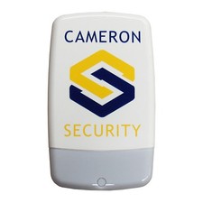 Dummy/Decoy Alarm Bell Box, white lens & printed security logo ( No LEDs) (C)