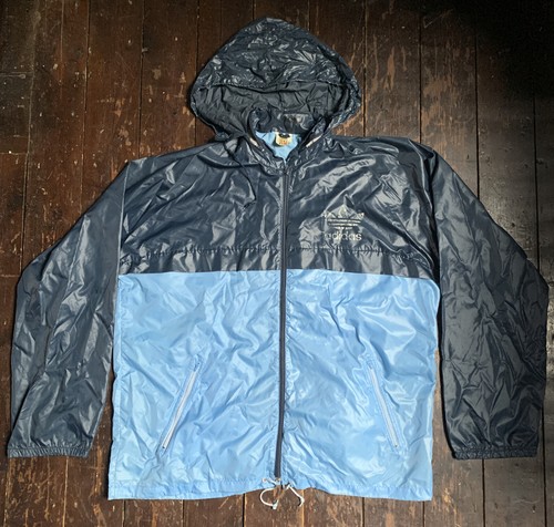 Vtg 80s blue adidas - 3, stripe