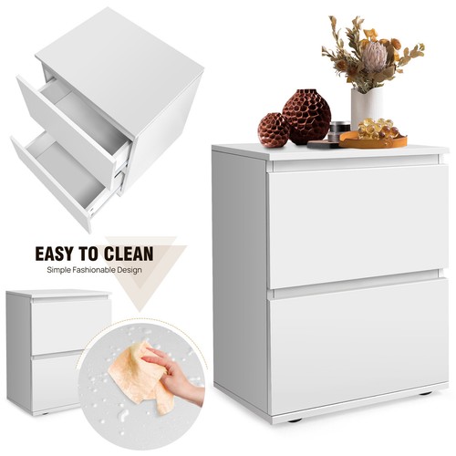 White bedside table with - white,