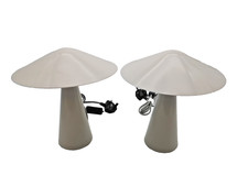 H&M Home Modern Grey Metal Table Lamps x 2  25cm   C5T  G753