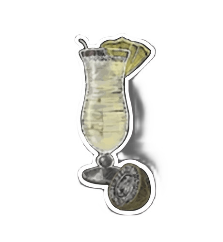 Pina colada sticker - colada, decal