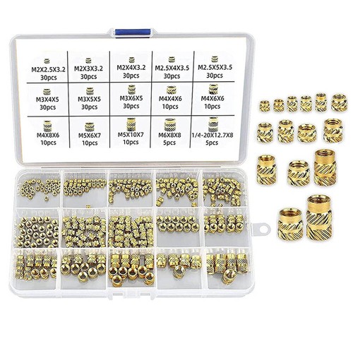 300pcs brass knurled nut - knurled,