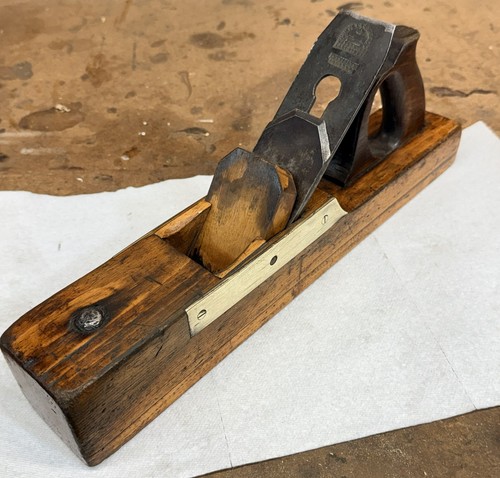 Antique wooden jack plane - wooden,