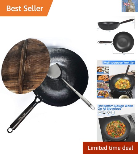 Pre seasoned carbon steel wok - pre-seasoned,
