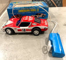 TINPLATE Japan 1970s Lamborghini Miura-SV  Race Car 7710 excellent