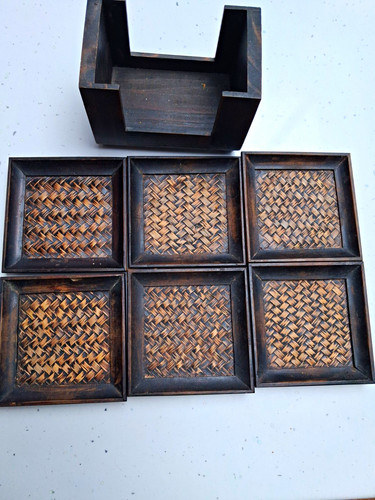 Set square wooden bamboo - set,