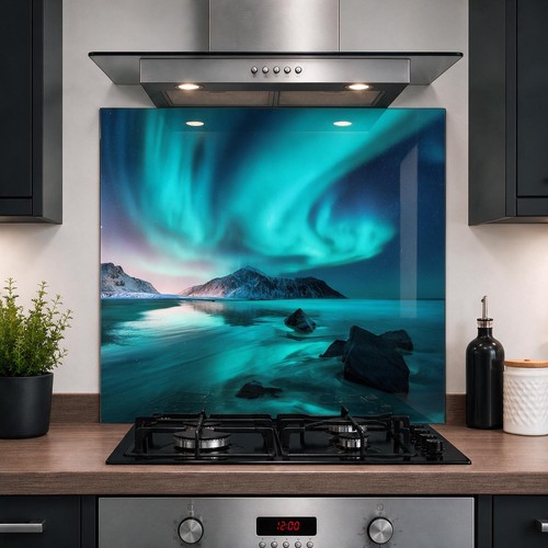 Printed glass kitchen - glass,