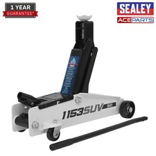 Sealey 1153SUV Long Chassis High Lift SUV Trolley Jack 3 Tonne Car Van Garage